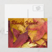 Rhode Island Herfstbladeren Ansichtkaart Briefkaart (Voorkant / Achterkant)