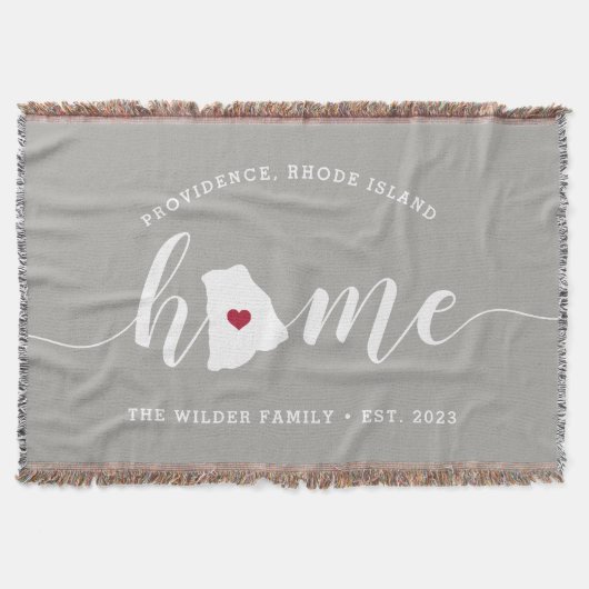 Rhode Island Home State Personalized Deken (Voorkant)