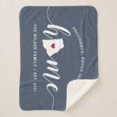 Rhode Island Home State Personalized Sherpa Deken (Voorkant)