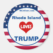 Rhode Island HOUDT VAN TRUMP Patriottische Koelkas Magneet (Voorkant)
