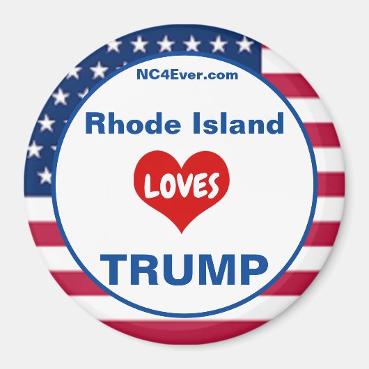 Rhode Island HOUDT VAN TRUMP Patriottische Koelkas Magneet (Voorkant)