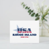 Rhode Island in rood, wit en blauw Briefkaart (Staand voorkant)