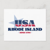 Rhode Island in rood, wit en blauw Briefkaart (Voorkant)