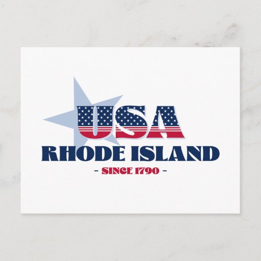 Rhode Island in rood, wit en blauw Briefkaart (Voorkant)