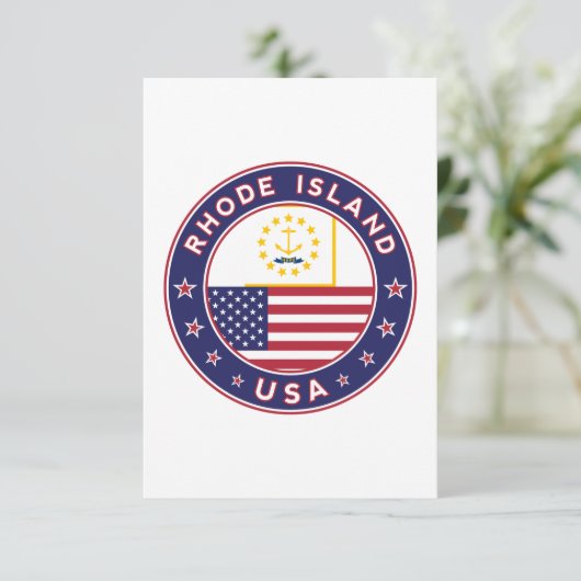 Rhode Island Kaart (Staand voorkant)