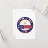 Rhode Island Kaart (Voorkant / Achterkant in situ)