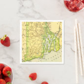 Rhode Island Kaart Ansichtkaart Servet (Insitu)