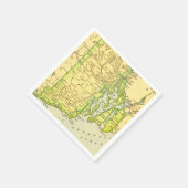 Rhode Island Kaart Ansichtkaart Servet (Hoek)