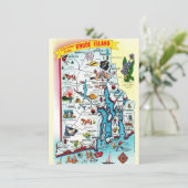 Rhode Island kaart bewegende aankondiging (Staand voorkant)