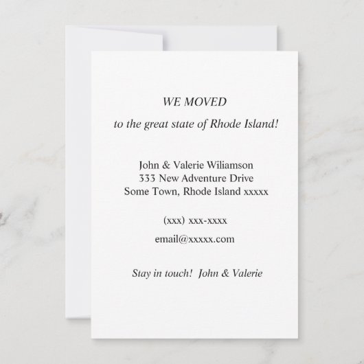 Rhode Island kaart bewegende aankondiging (Achterkant)