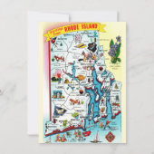 Rhode Island kaart bewegende aankondiging (Voorkant)
