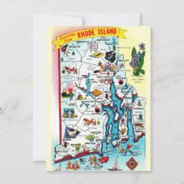 Rhode Island kaart bewegende aankondiging