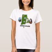 Rhode Island kaart, foto's en tekst Women's T-shirt (Voorkant)