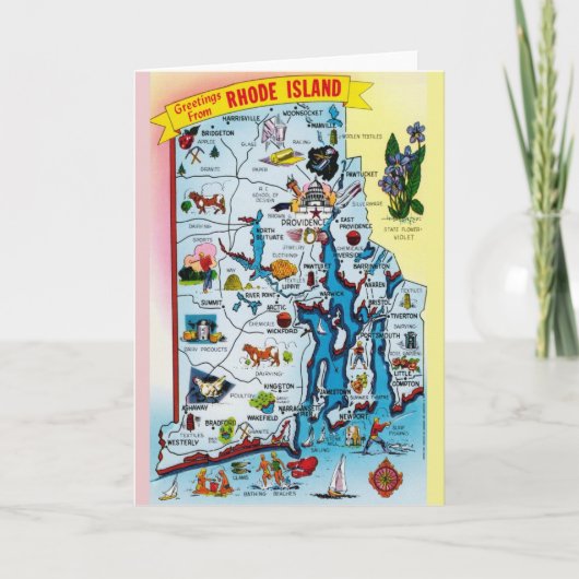Rhode Island kaart Kaart (Voorkant)