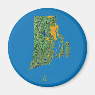 Rhode Island kaart magneet