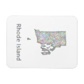Rhode Island-kaart Magneet (Horizontaal)