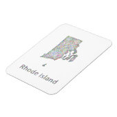 Rhode Island-kaart Magneet (Linkerzijde)