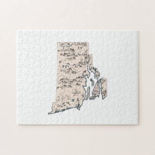 Rhode Island kaart van het Afbeelding Legpuzzel