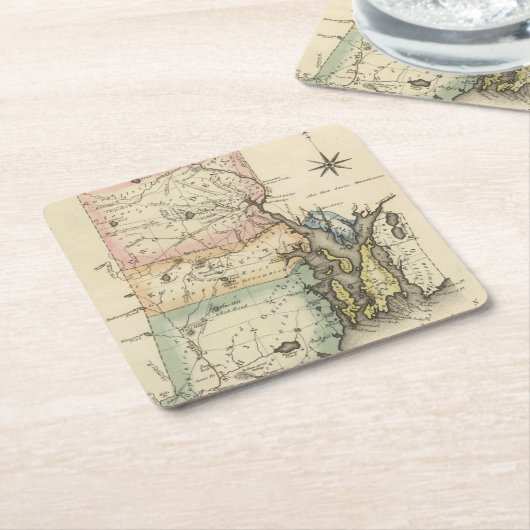 Rhode Island Kartonnen Onderzetters (Schuin)