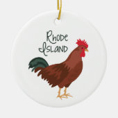 Rhode Island Keramisch Ornament (Voorkant)