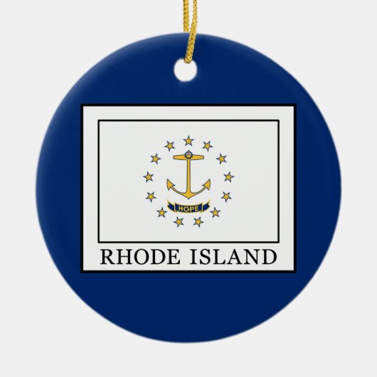 Rhode Island Keramisch Ornament (Voorkant)