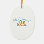 Rhode Island Keramisch Ornament (Voorkant)