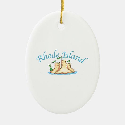 Rhode Island Keramisch Ornament (Voorkant)