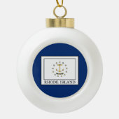 Rhode Island Keramische Bal Ornament (Voorkant)