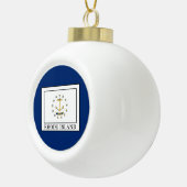 Rhode Island Keramische Bal Ornament (Rechts)