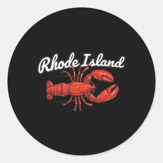 Rhode Island kreeft product Ronde Sticker (Voorkant)