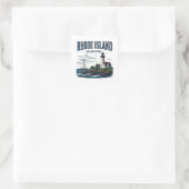 Rhode Island Kustvuurtoren Reis Vierkante Sticker (Tas)