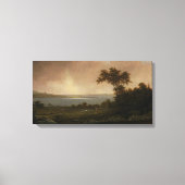 Rhode Island Landschap van Martin Johnson Heade Canvas Afdruk (Voorkant)