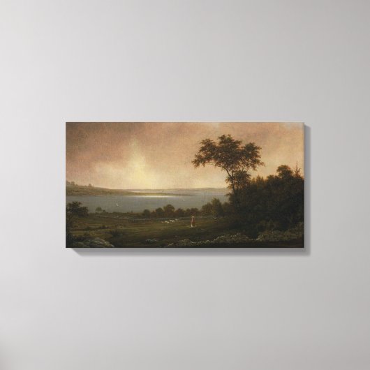Rhode Island Landschap van Martin Johnson Heade Canvas Afdruk (Voorkant)