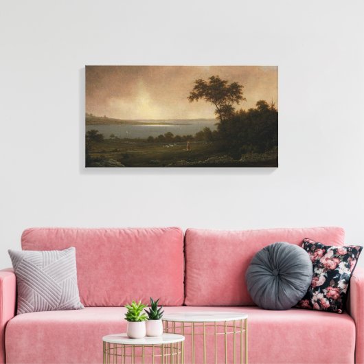 Rhode Island Landschap van Martin Johnson Heade Canvas Afdruk (Insitu (Woonkamer))