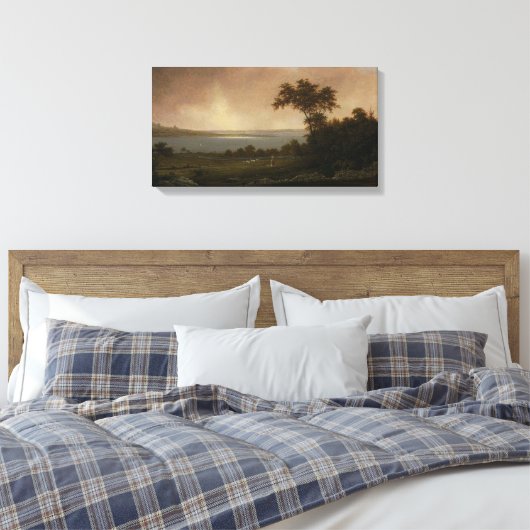 Rhode Island Landschap van Martin Johnson Heade Canvas Afdruk (Insitu (Slaapkamer))