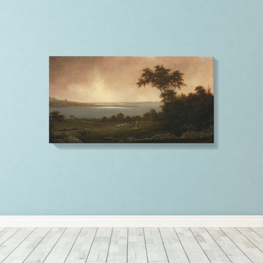 Rhode Island Landschap van Martin Johnson Heade Canvas Afdruk (Insitu (Houten vloer))