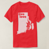 Rhode Island Live Love Rhode Island T-shirt (Design voorkant)