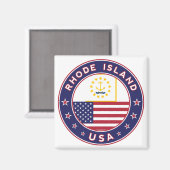 Rhode Island Magneet (Voorkant / Achterkant)