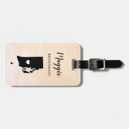 Rhode Island Map Bagagelabel, Wedding Party Bagagelabel