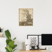 Rhode Island Map door Arrowsmith Poster (Thuiskantoor)