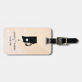 Rhode Island Map Wedding Bagagelabel, Custom Gift Bagagelabel (Voorkant horizontaal)