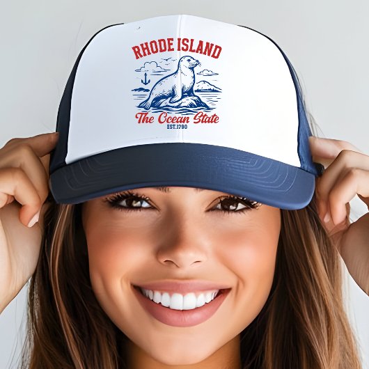 Rhode Island Marine Life Art for Nature Lovers Trucker Pet