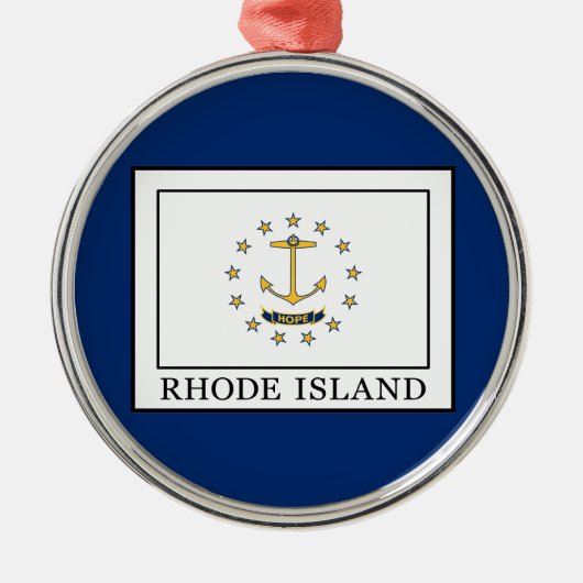Rhode Island Metalen Ornament (Voorkant)