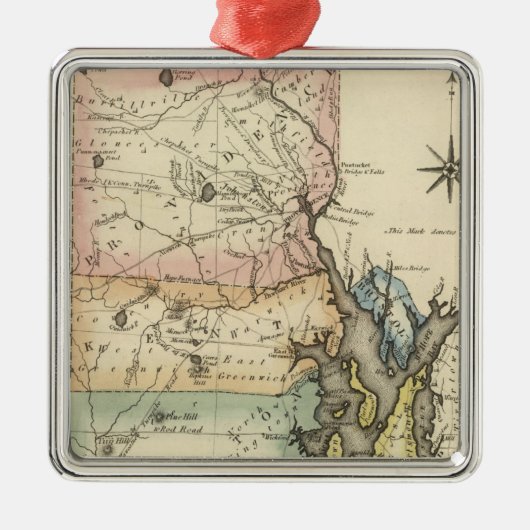 Rhode Island Metalen Ornament (Voorkant)