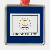 Rhode Island Metalen Ornament (Voorkant)