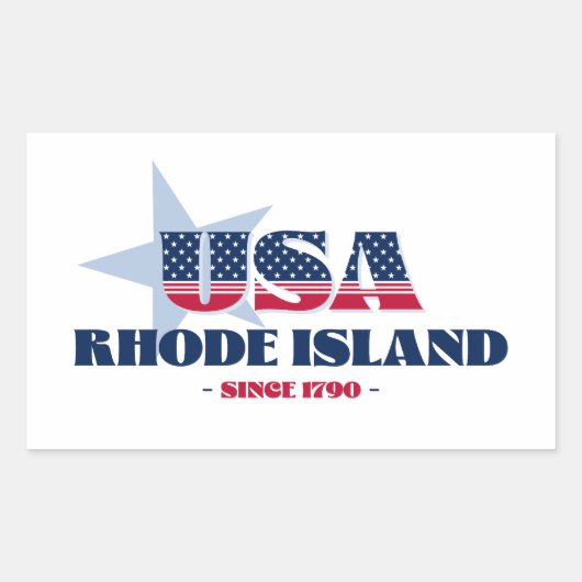 Rhode Island Mijn thuisstaat Sticker (Voorkant)