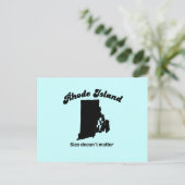 Rhode Island Motto - Grootte maakt niet uit Briefkaart (Staand voorkant)