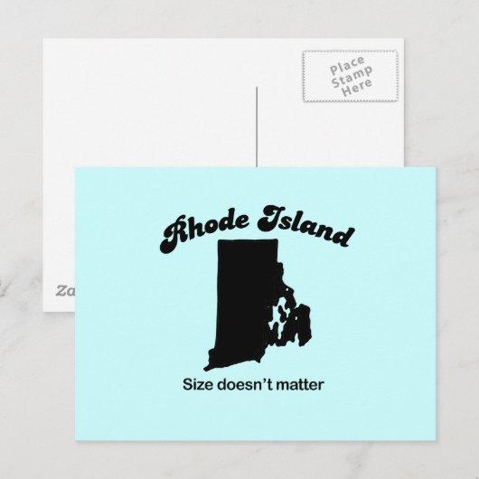 Rhode Island Motto - Grootte maakt niet uit Briefkaart (Voorkant / Achterkant)