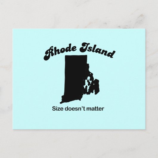 Rhode Island Motto - Grootte maakt niet uit Briefkaart (Voorkant)
