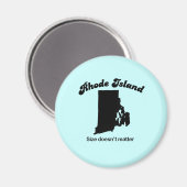 Rhode Island Motto - Grootte maakt niet uit Magneet (Voorkant / Achterkant)